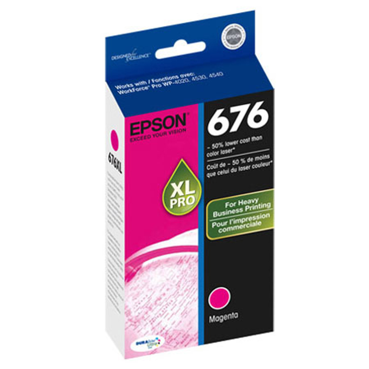 

Epson 676XL Durabrite Ultra XL Ink Cartridge, for WorkForce Pro, Magenta