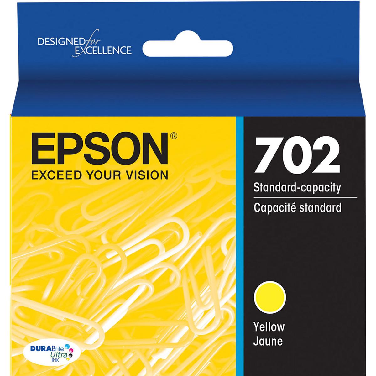 

Epson T702 Standard Capacity DuraBrite Ultra Yellow Ink Cartridge