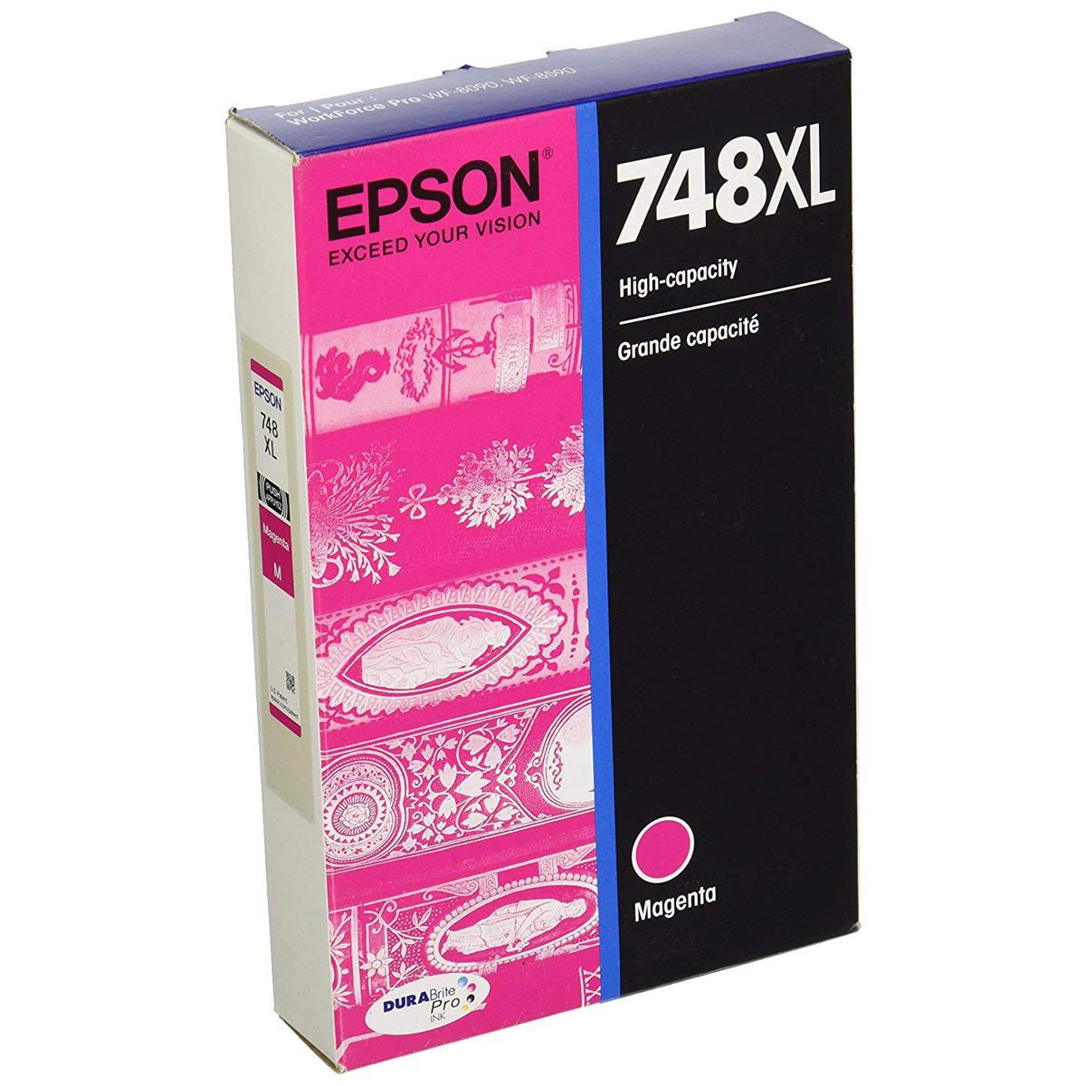 

Epson DURABrite Pro 748XL High Capacity Magenta Ink Cartridge, 4000 Pages Yield