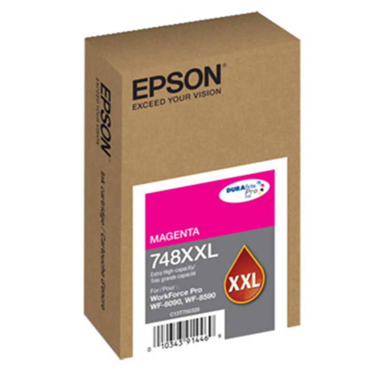 

Epson DURABrite Pro 748XXL Extra High Capacity Magenta Ink Cartridge, 7000 Yield