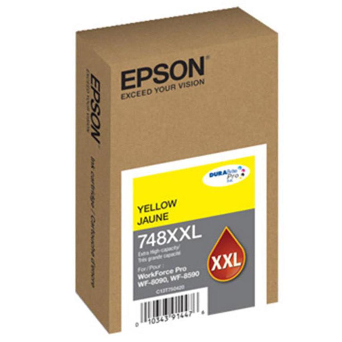 

Epson DURABrite Pro 748XXL Extra High Capacity Yellow Ink Cartridge, 7000 Yield