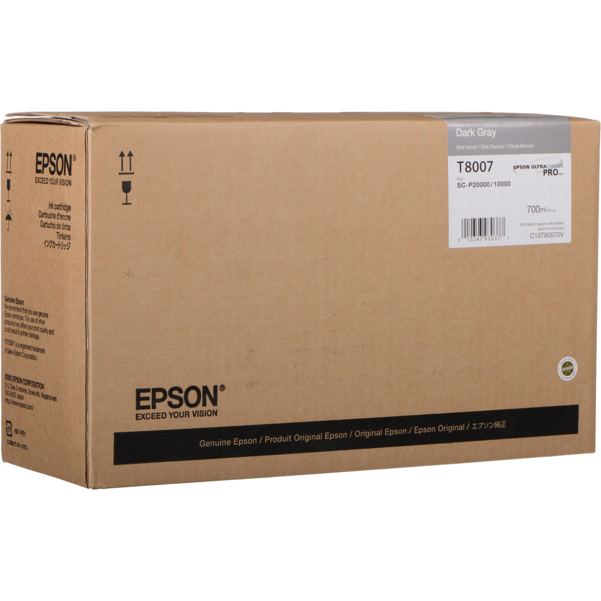 

Epson UltraChrome PRO 700ml Dark Gray Ink Cartridge
