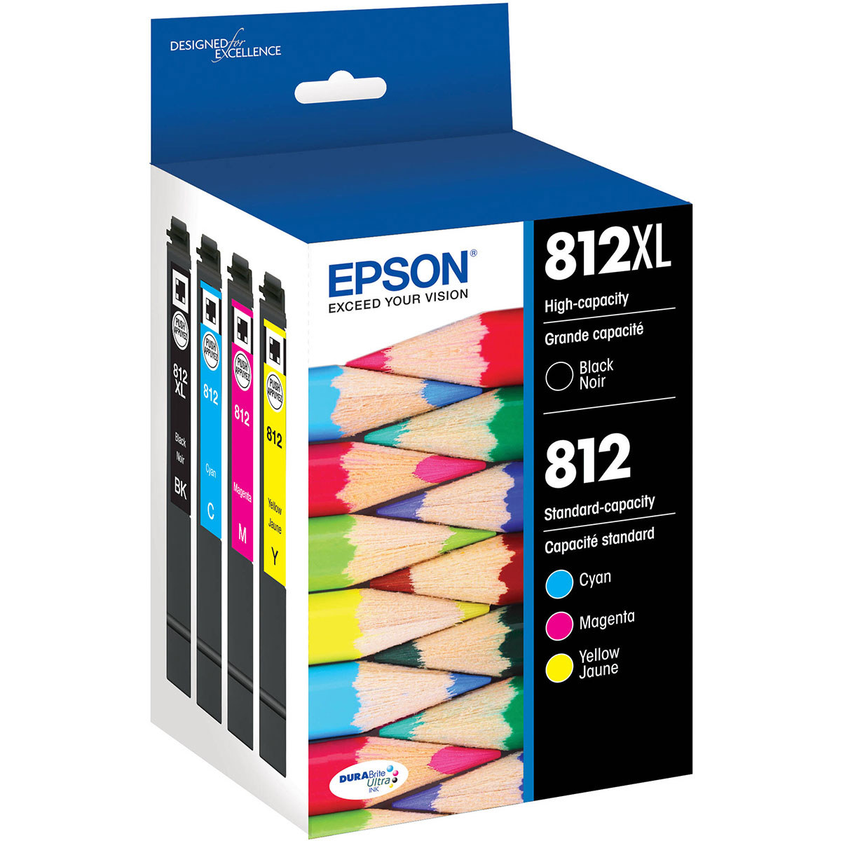 

Epson T812XL Black and T812 Color Combo Ink Cartridges for WorkForce Pro