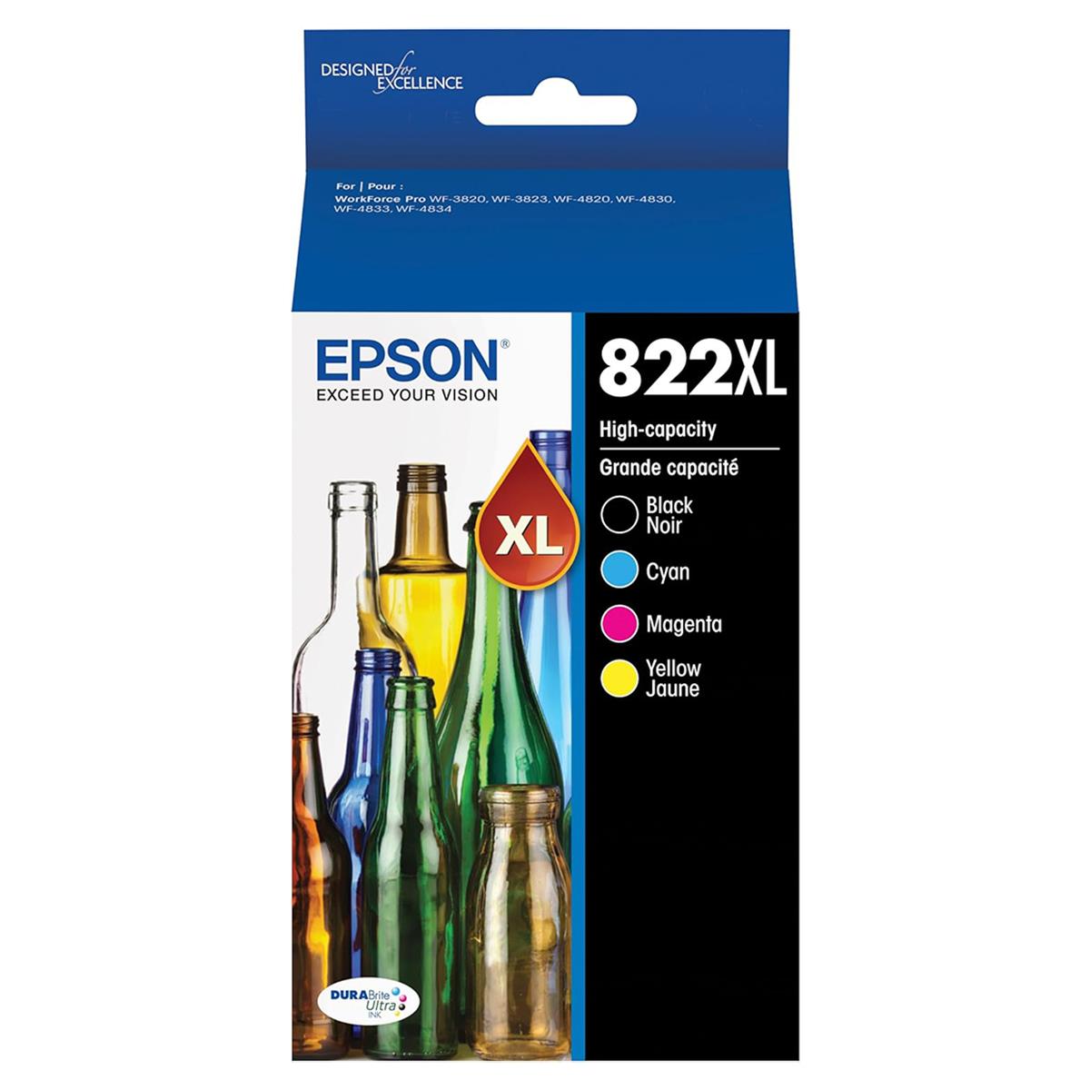 Image of Epson DURABrite T822XL High Capacity Ink Cartridges