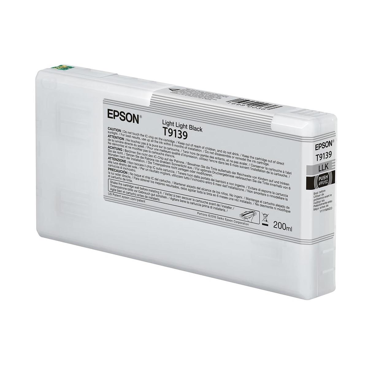 Image of Epson UltraChrome HDX 200ml Light Light Black Ink Cartridge