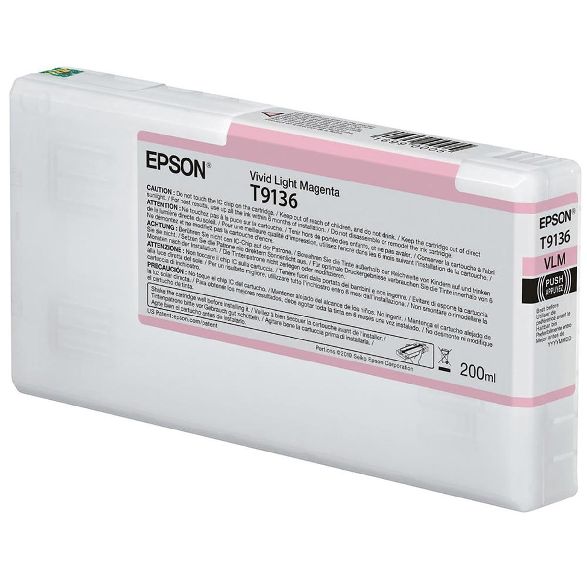 

Epson Ultrachrome HDX 200ml Vivid Light Magenta Pigment Ink Cartridge f/SC-P5000