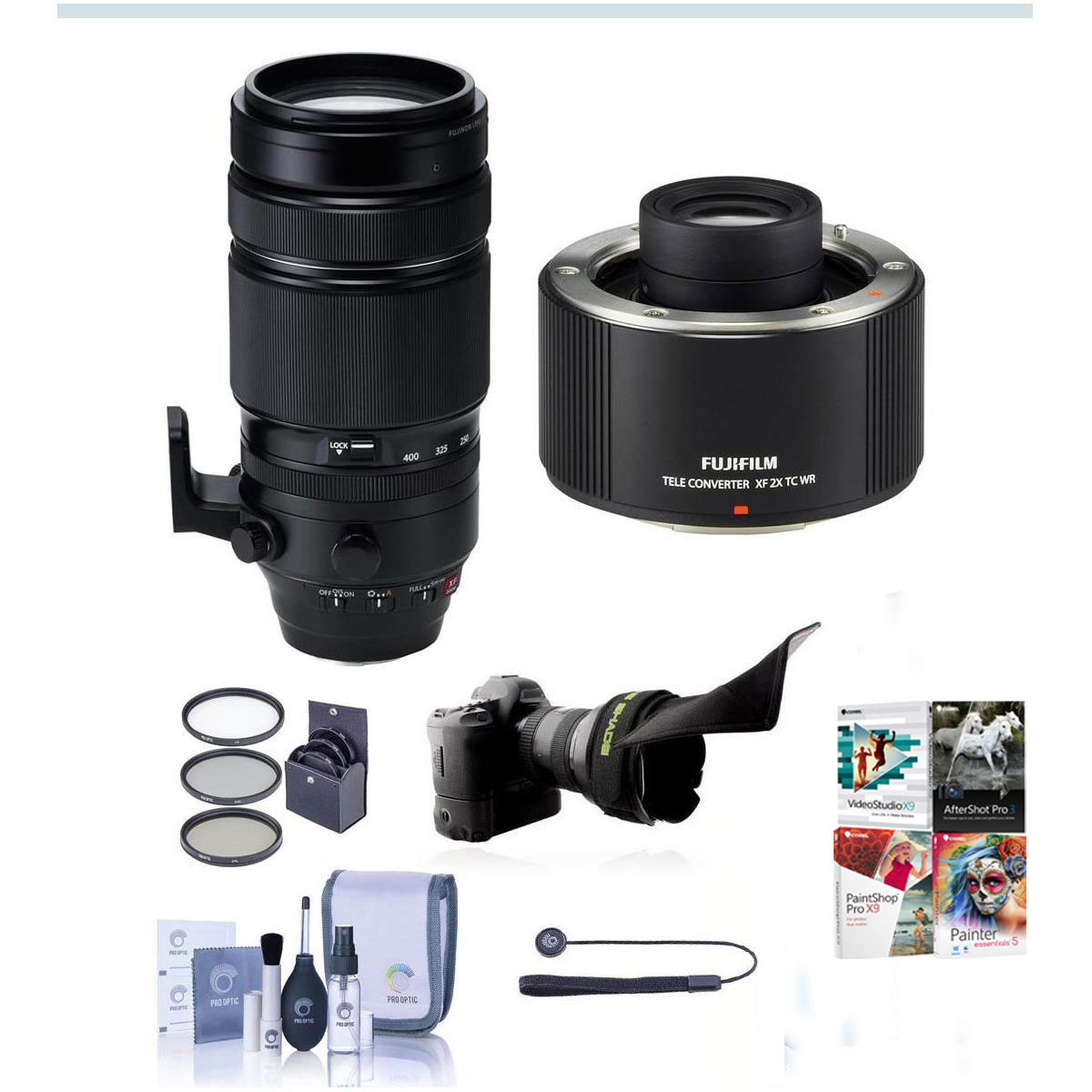 

Fujifilm XF 100-400mm f/4.5-5.6 Lens w/XF2X TC Teleconverter and PC Software Kit