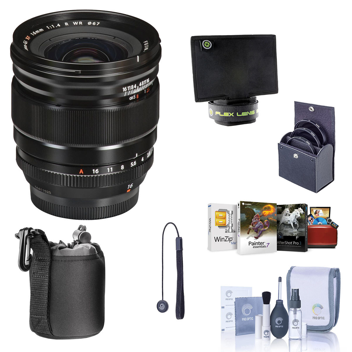 

Fujifilm XF 16mm f/1.4 R WR Lens with Free Mac Software & Accessories Kit