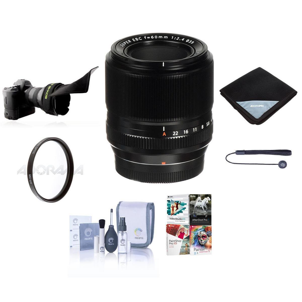 

Fujifilm XF 60mm f/2.4 R Macro Lens with PC Software & Accessories Kit