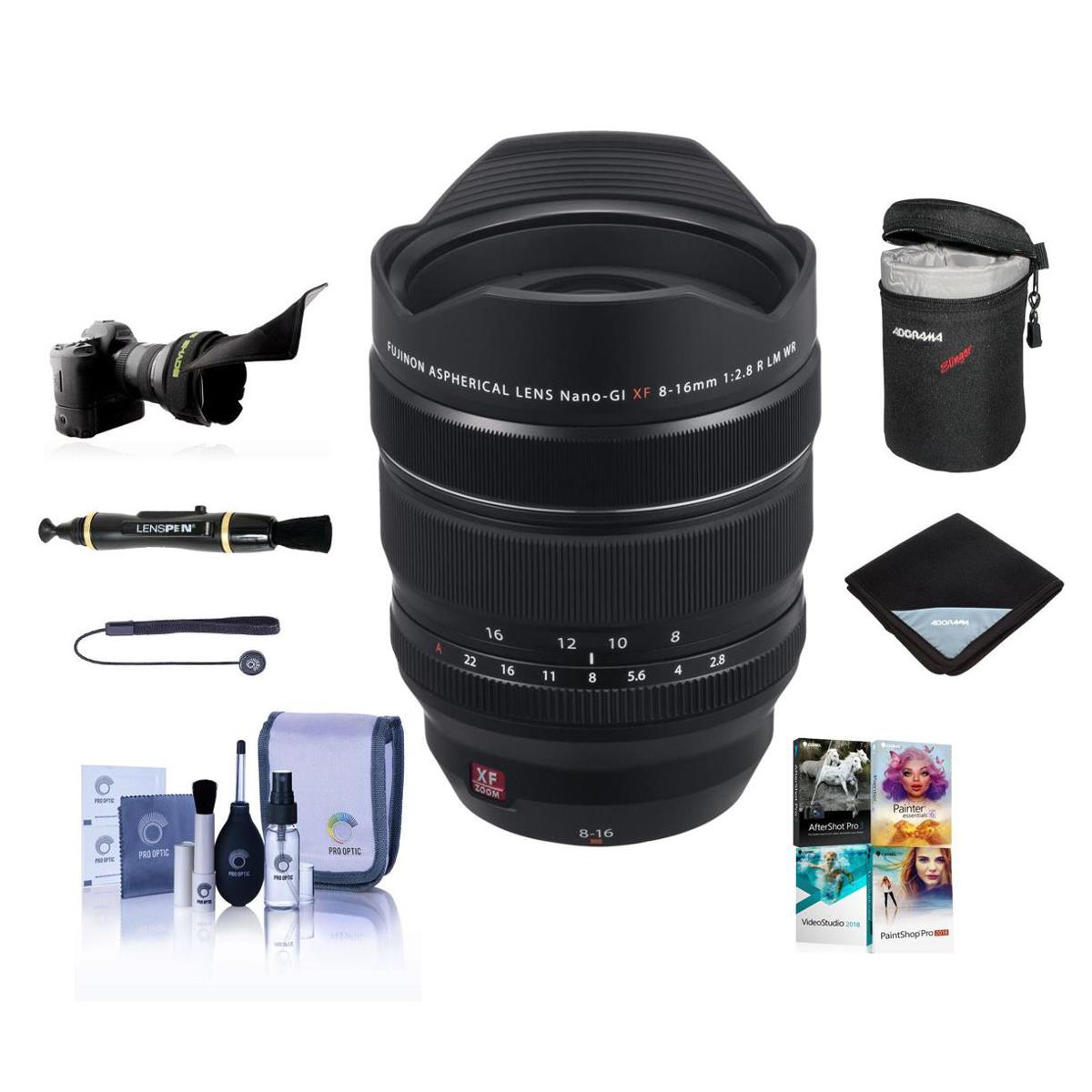 

Fujifilm XF 8-16mm f/2.8 R LM WR Lens with PC Software and Accessories Kit