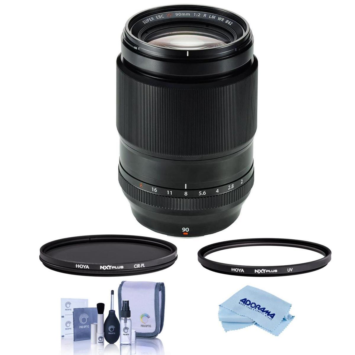 

Fujifilm XF 90mm f/2 R LM WR Lens with Hoya 62mm UV+CPL Filter Kit