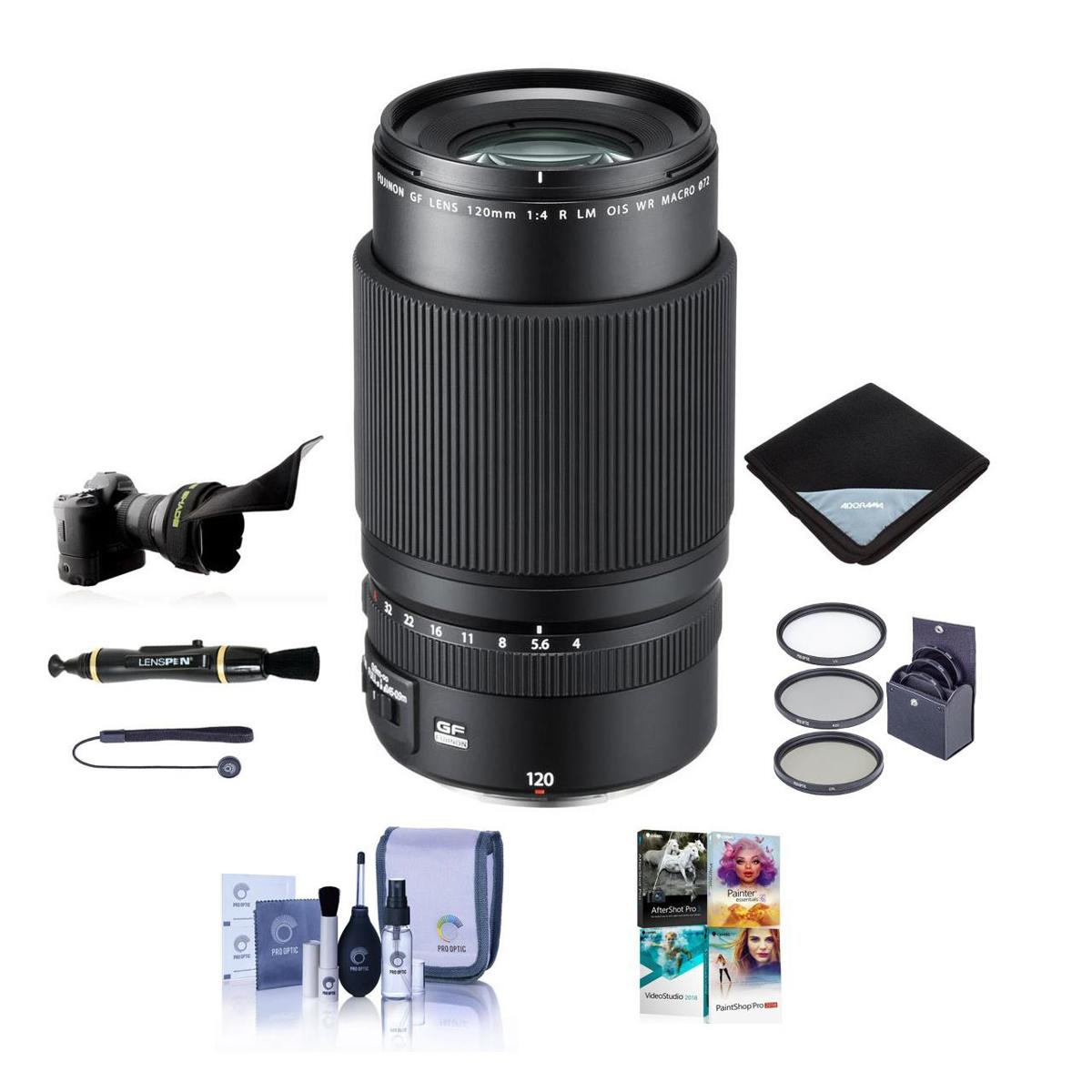 

Fujifilm GF 120mm f/4 R LM OIS WR Macro Lens/Free PC Software & Accessories Kit