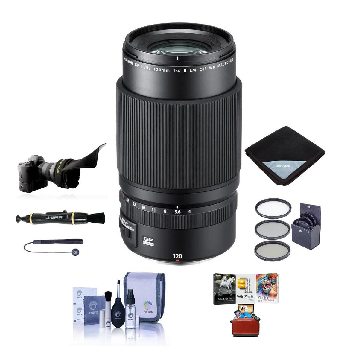 

Fujifilm GF 120mm f/4 R LM OIS WR Macro Lens/Free Mac Software & Accessories Kit