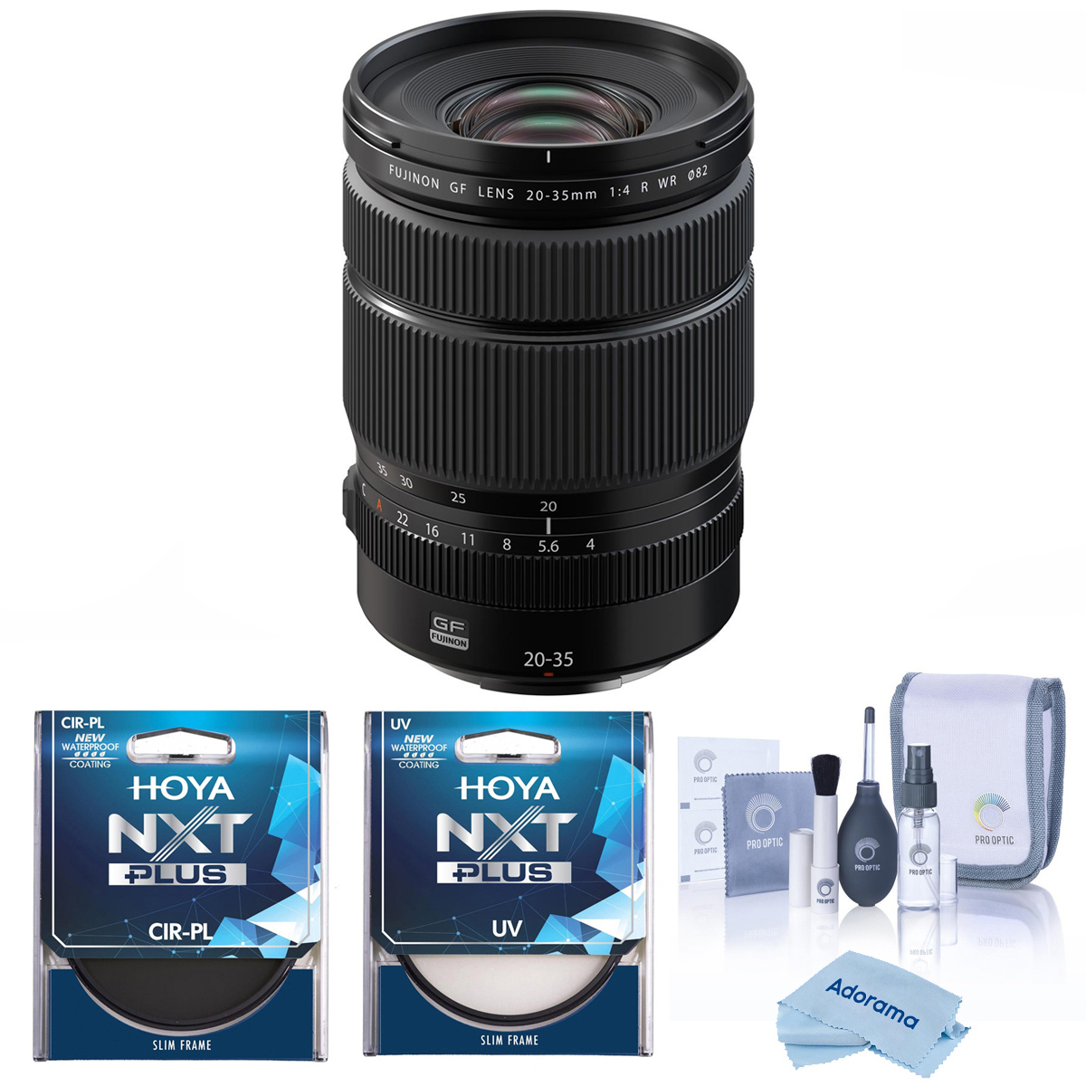

Fujifilm Fujinon GF 20-35mm f/4.0 R WR Lens with Hoya 82mm UV and CPL Filters