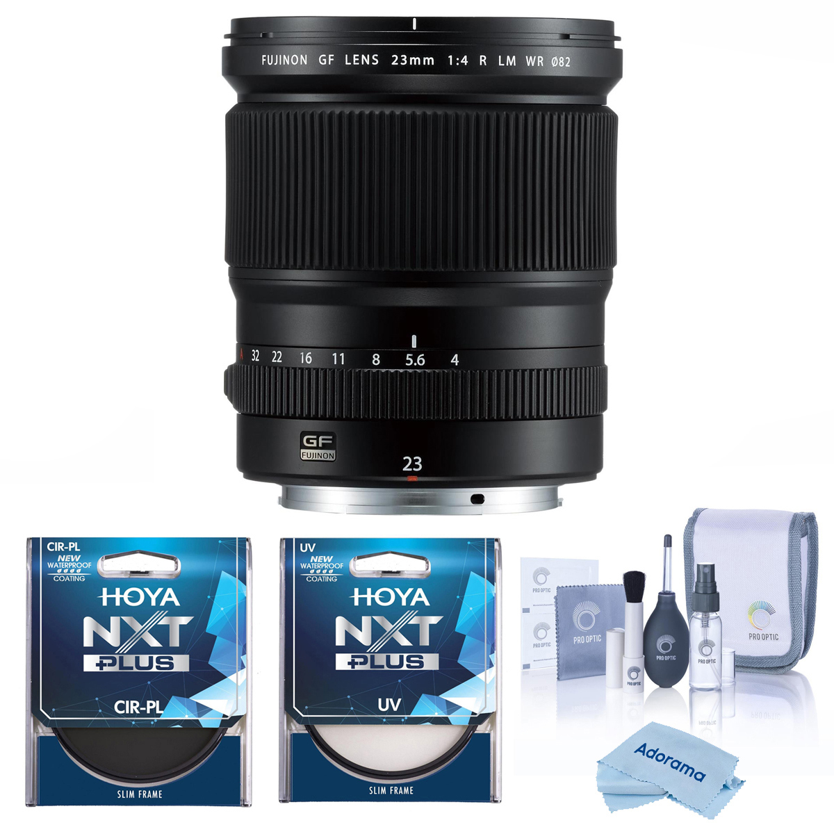 

Fujifilm GF 23mm f/4 R LM WR Lens, Bundle with Hoya 82mm UV and CPL Filters