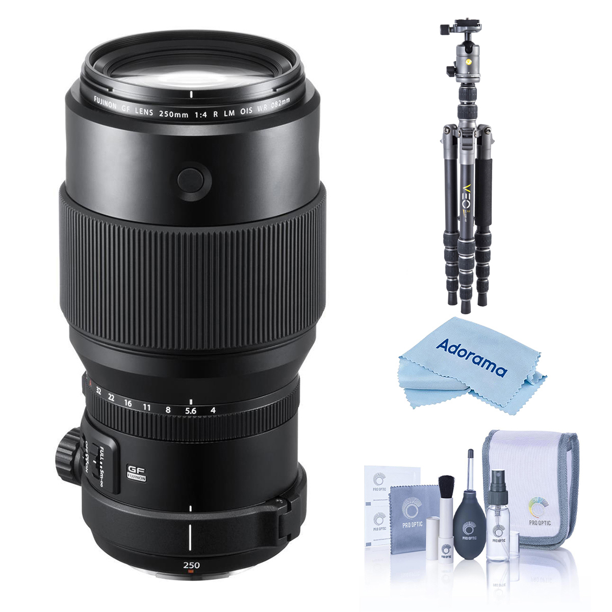 

Fujifilm GF 250mm f/4 R LM OIS WR Lens with 3Pod TREK Series Carbon Fiber Tripod