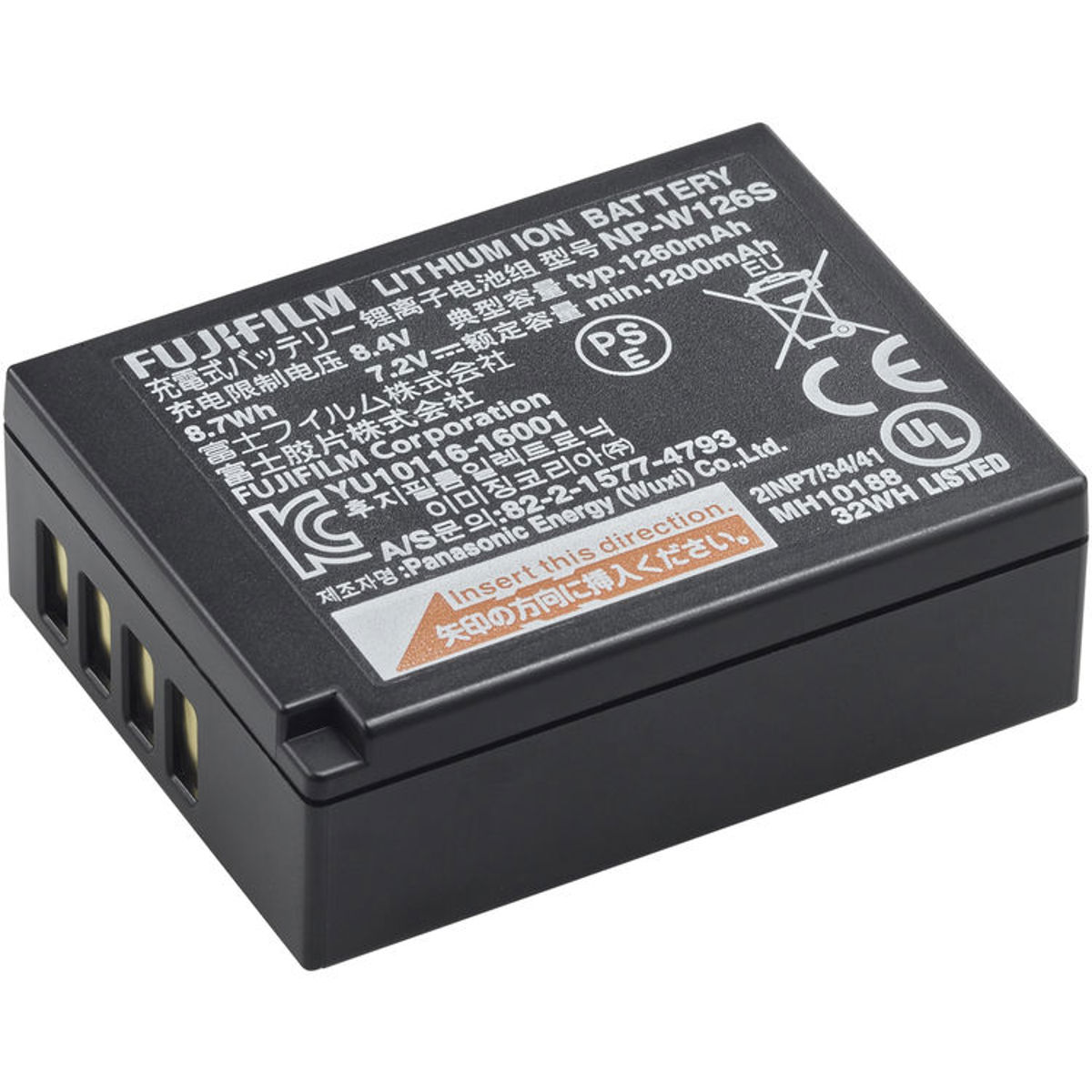 

Fujifilm NP-W126S 8.4 V 1260mAh Lithium-Ion Battery for X-Series Digital Cameras