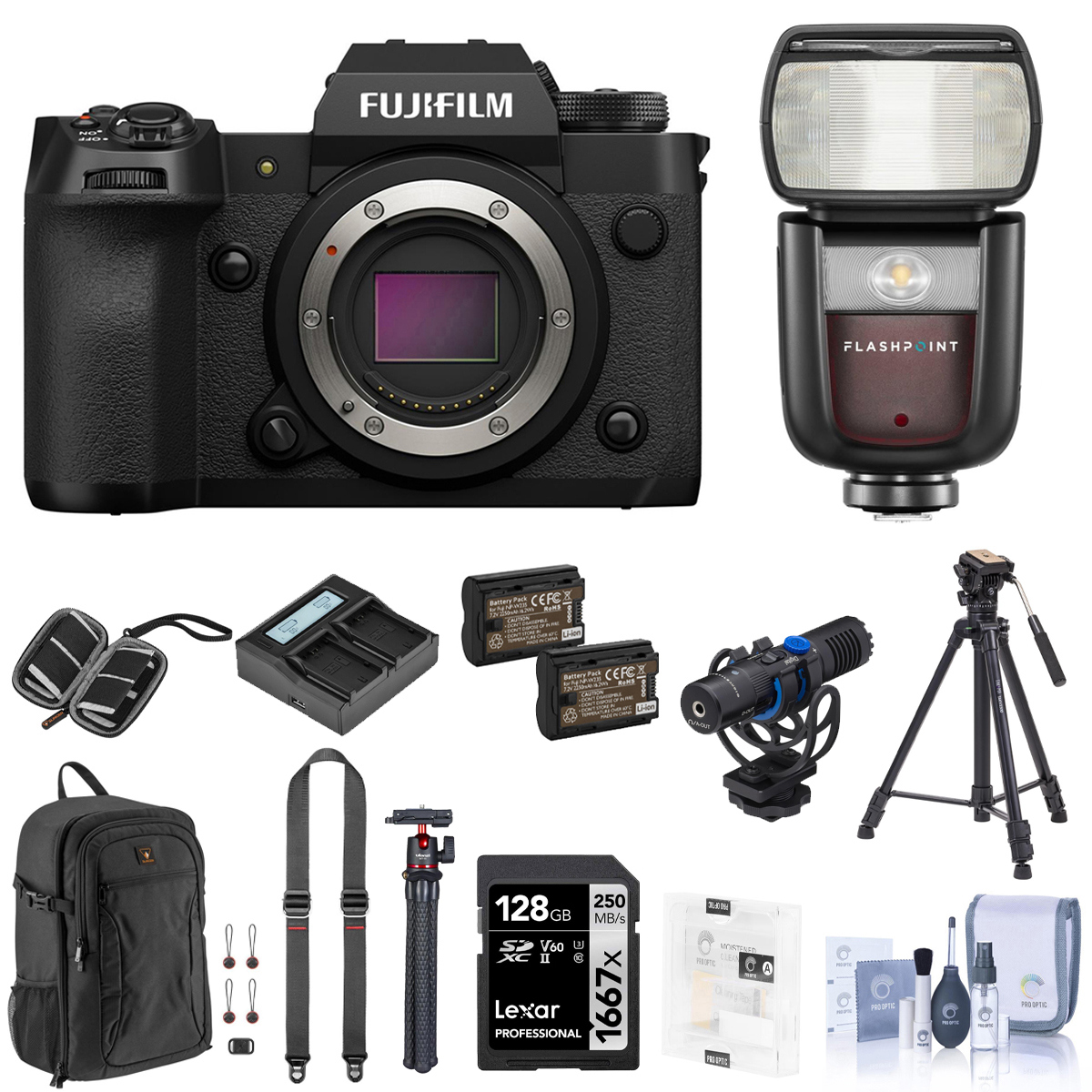 

Fujifilm X-H2 Mirrorless Digital Camera Body, Black with Photography Kit