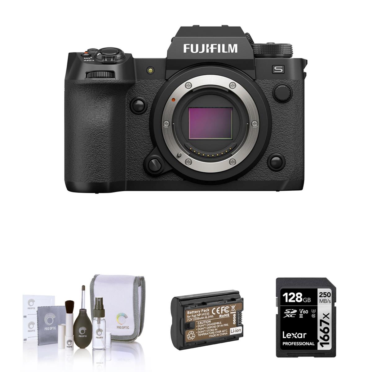 Image of Fujifilm X-H2S Mirrorless Digital Camera Body with Accessories Kit