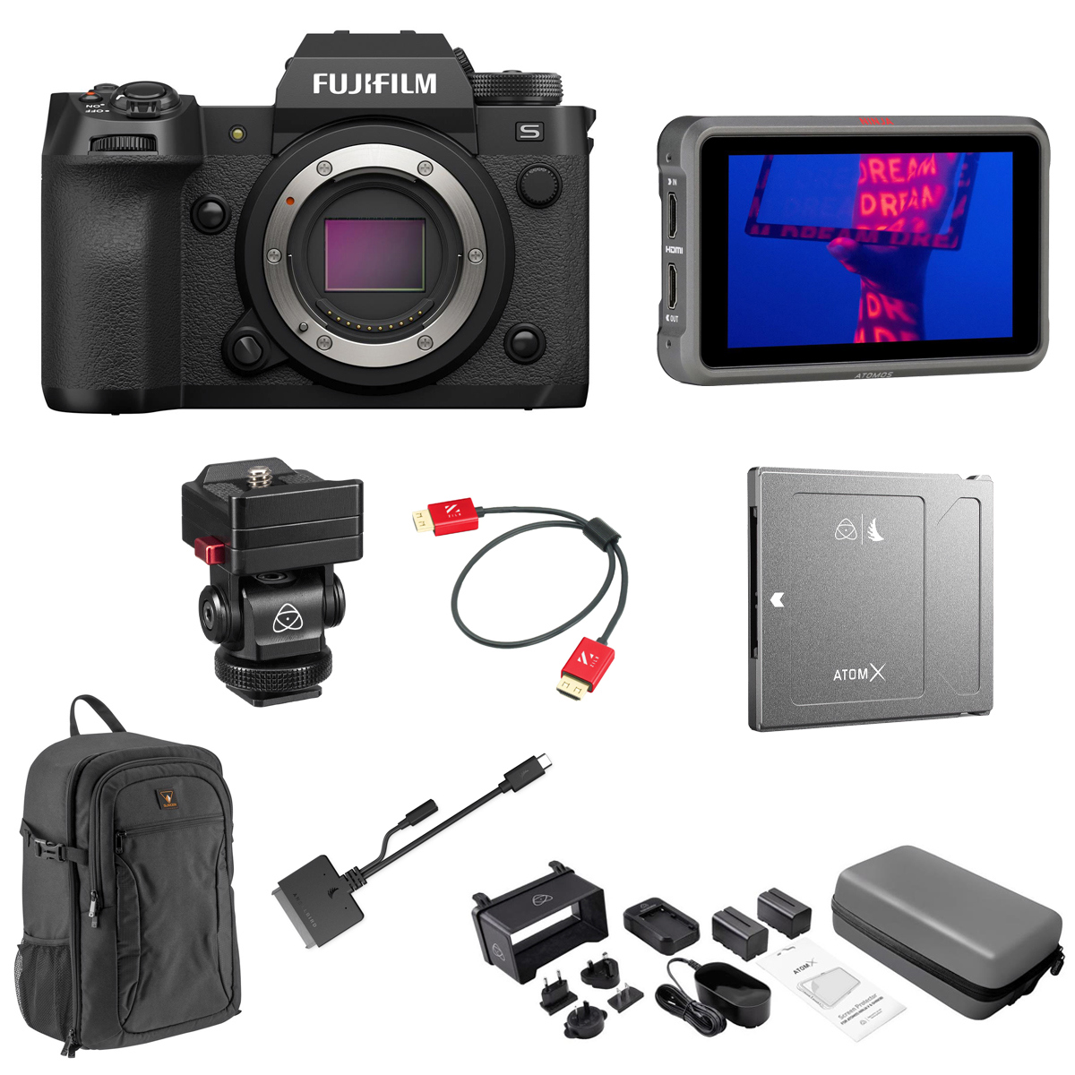

Fujifilm X-H2S Mirrorless Digital Camera Body with Atomos Ninja V+ & Accessories