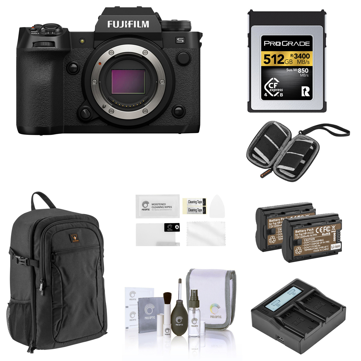 Image of Fujifilm X-H2S Mirrorless Digital Camera Body with 512GB Cfexpress Card