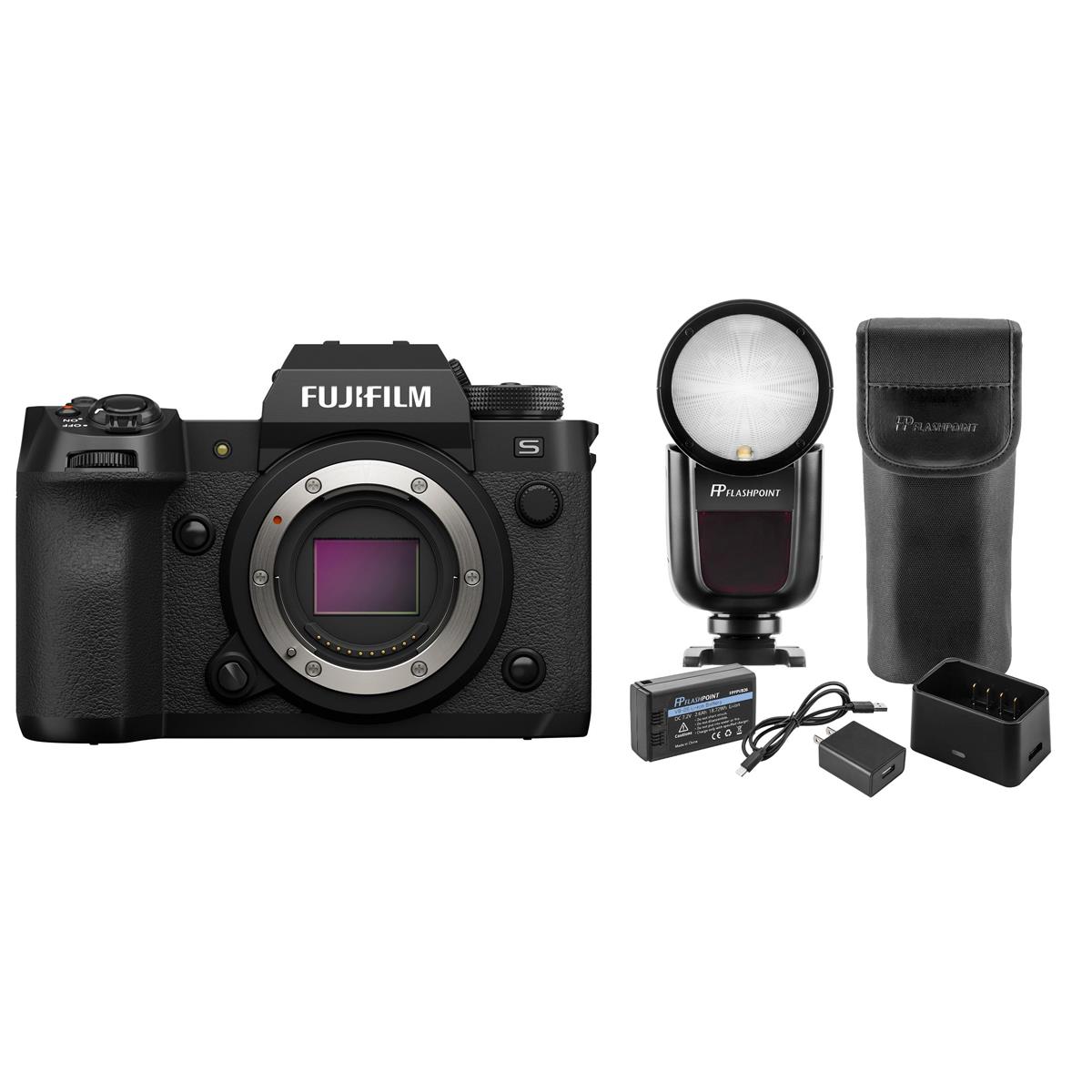 Image of Fujifilm X-H2S Mirrorless Digital Camera Body with Flash Kit
