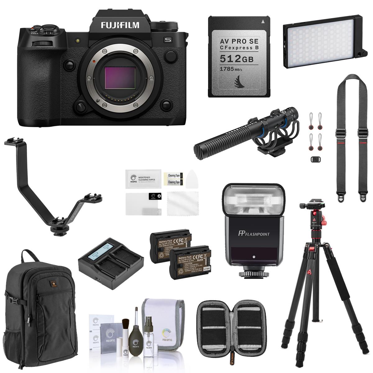 Image of Fujifilm X-H2S Mirrorless Digital Camera Body with Complete Accessories Kit