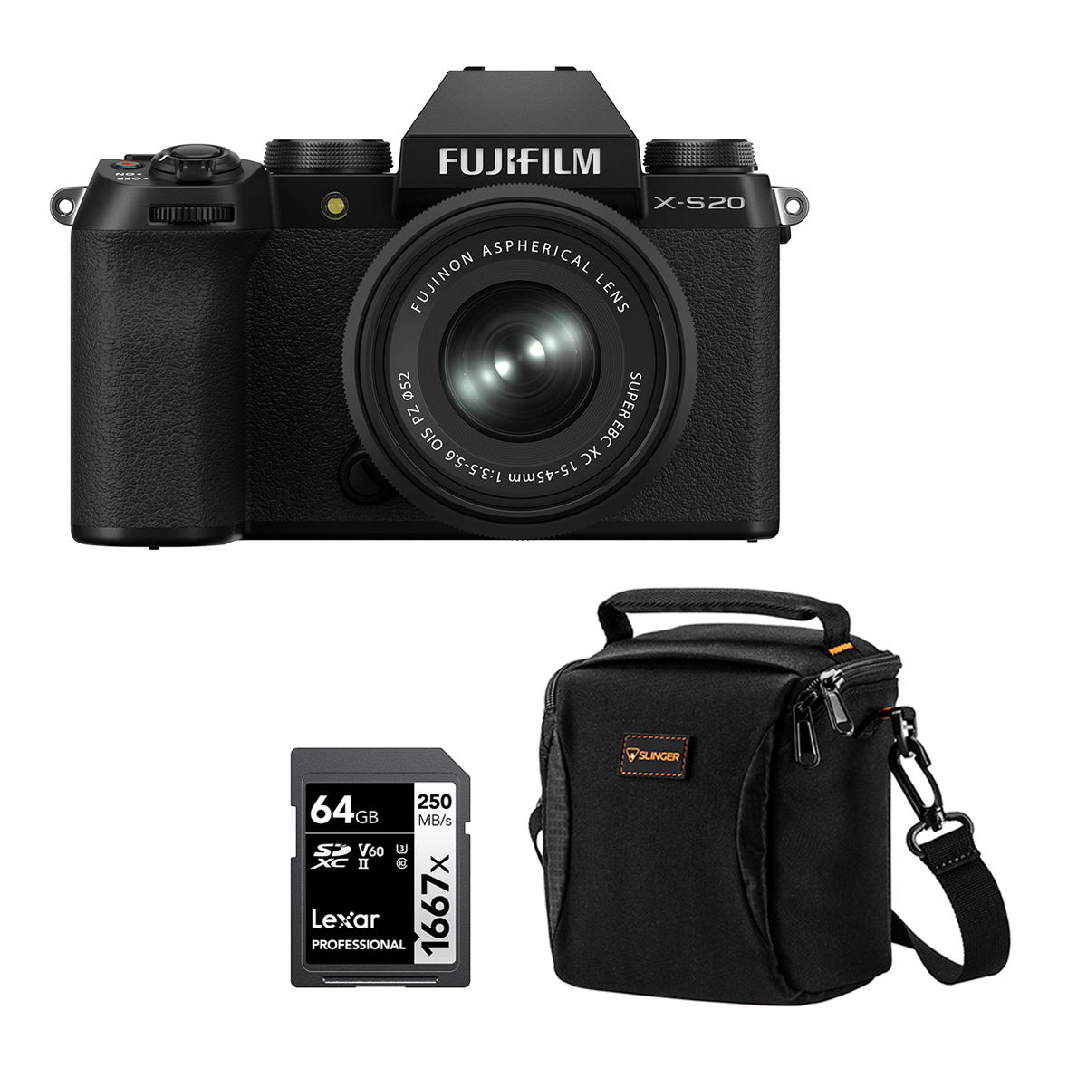 Image of Fujifilm X-S20 Camera w/XC 15-45mm f/3.5-5.6 OIS PZ Lens
