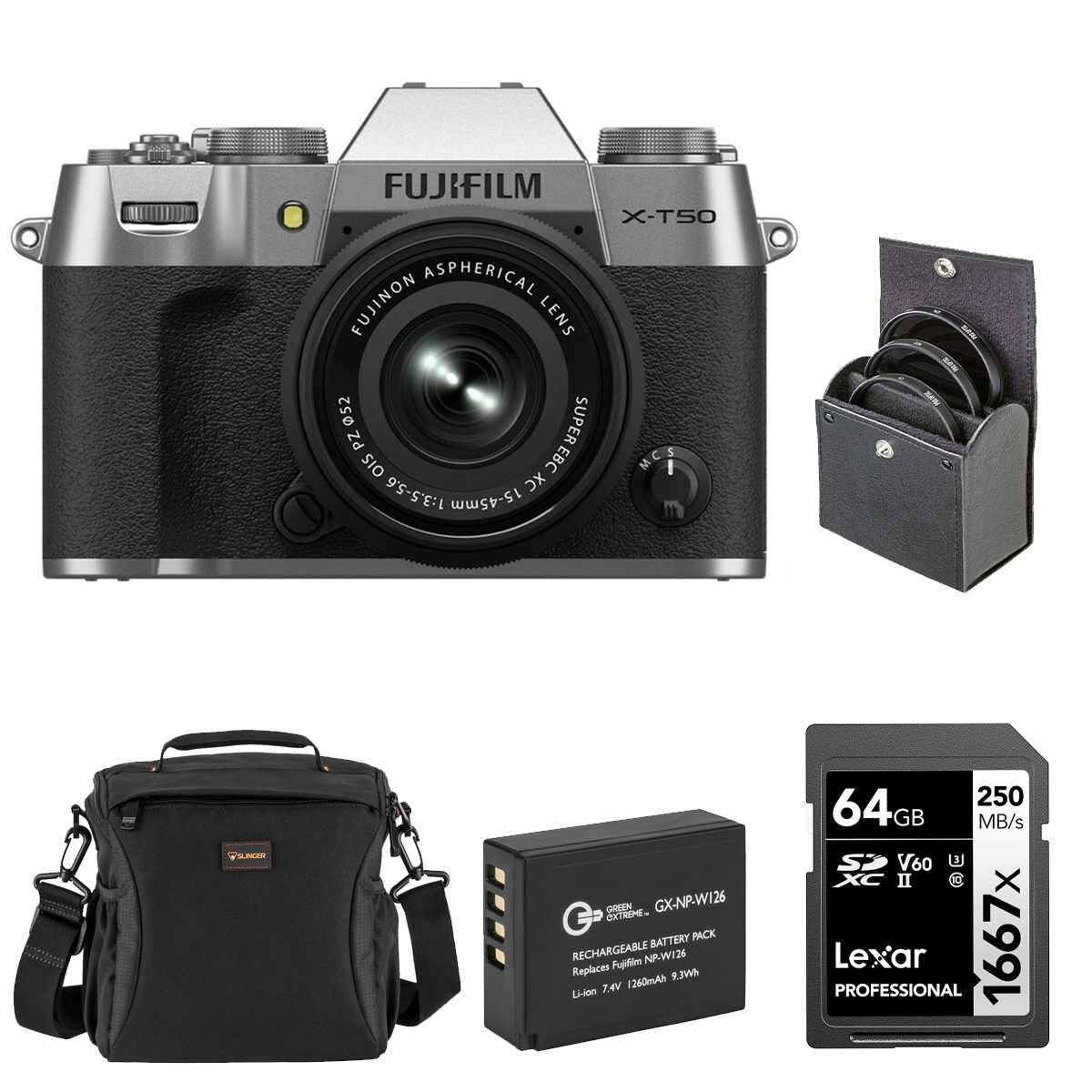 Image of Fujifilm X-T50 Mirrorless Camera with XC 15-45mm Lens