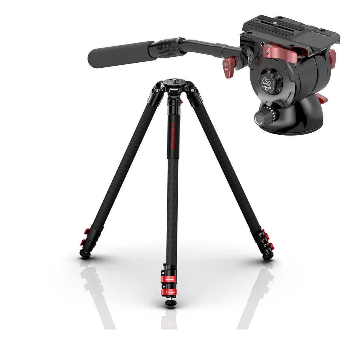 

iFootage Gazelle FastBowl TC9 3-Section CF Tripod, Bundle w/Komodo K7 Fluid Head