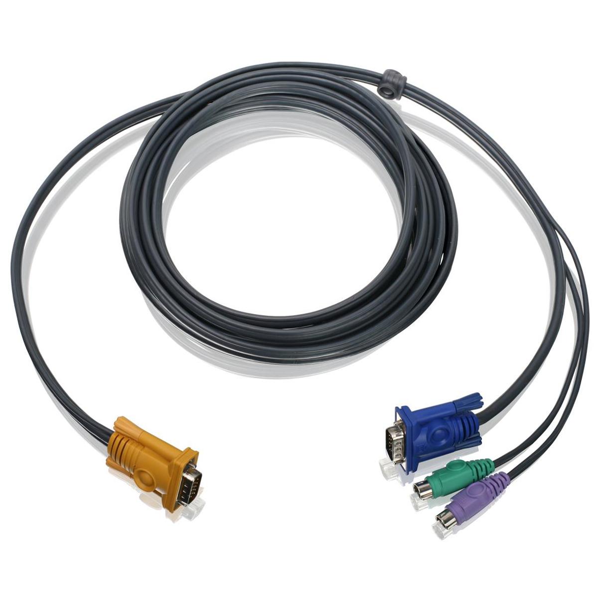 

IOGEAR G2L5203PTAA 10' Bonded Cable with PS/2 and VGA Connections for KVM Switch