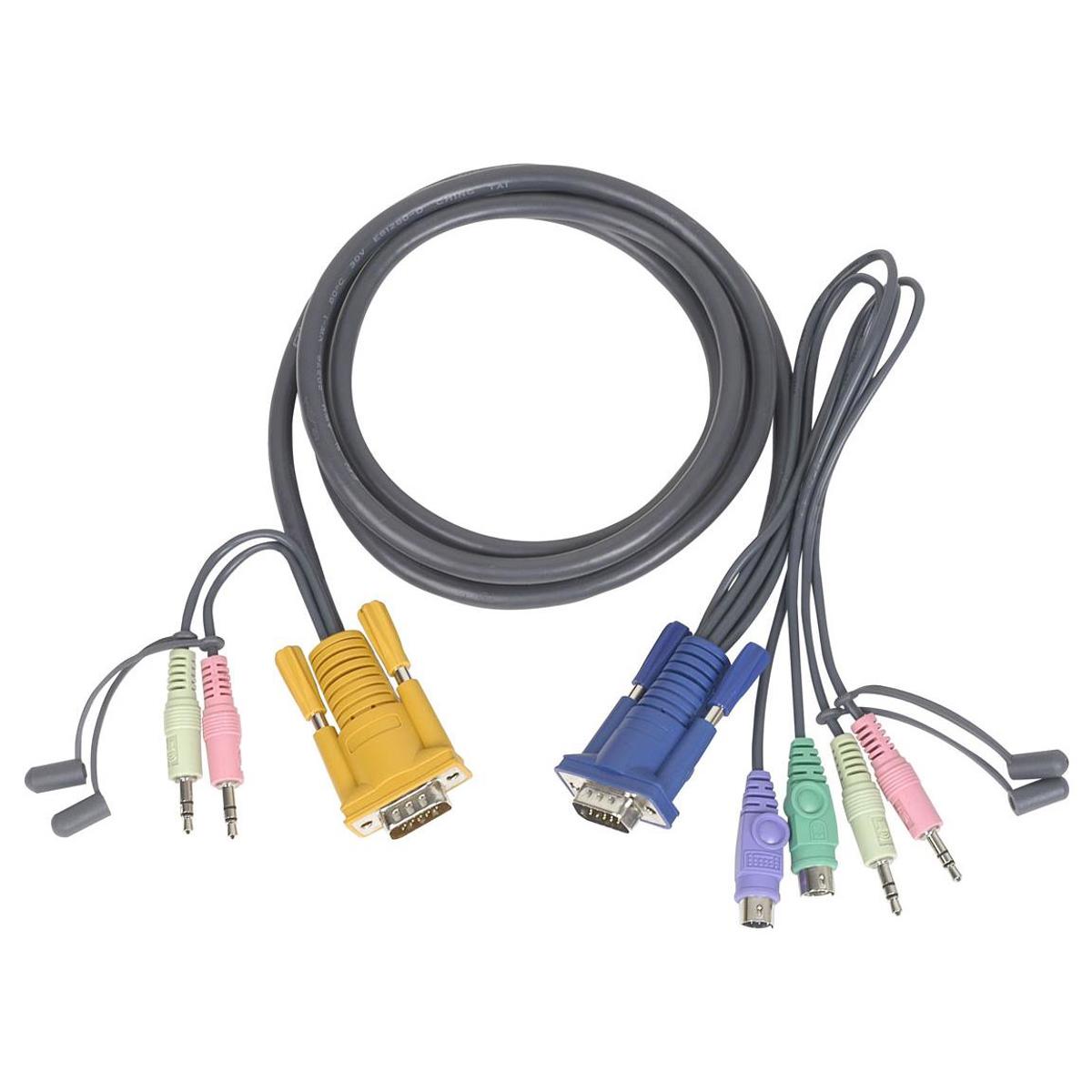 

IOGEAR G2L5303P 10' Micro-Lite Bonded All-in-One PS/2 Cable for KVMP Switches