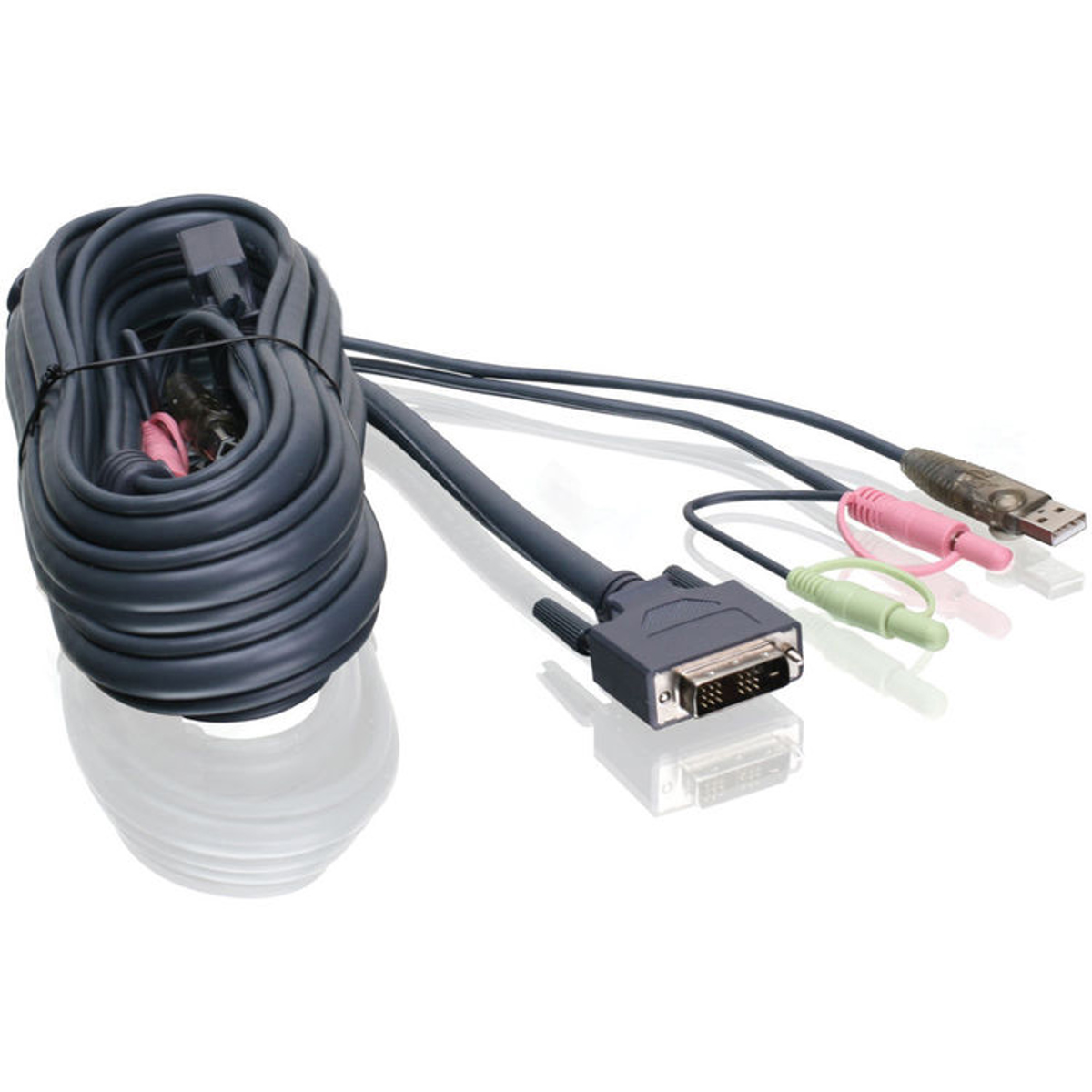 

IOGEAR G2L7D05U 16' Single Link DVI-D USB KVM Cable