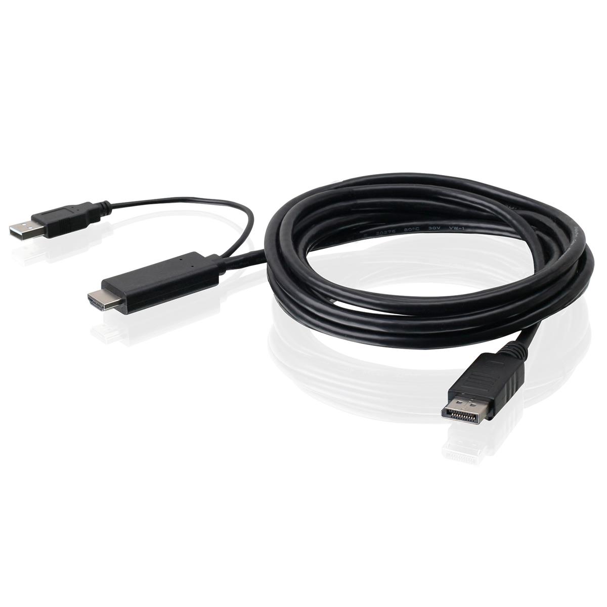 Photos - Cable (video, audio, USB) IOGEAR 6' Active HDMI to DisplayPort Cable G2LHDDP02 