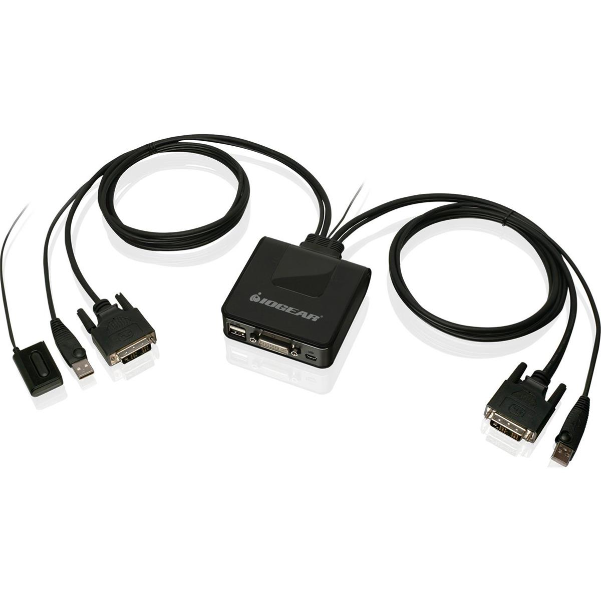Image of IOGEAR 2-Port USB DVI Cable KVM Switch