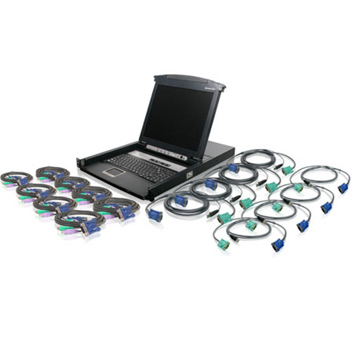 

IOGEAR 16-Port 17in LCD Combo KVM Switch, 8 USB/8 PS/2