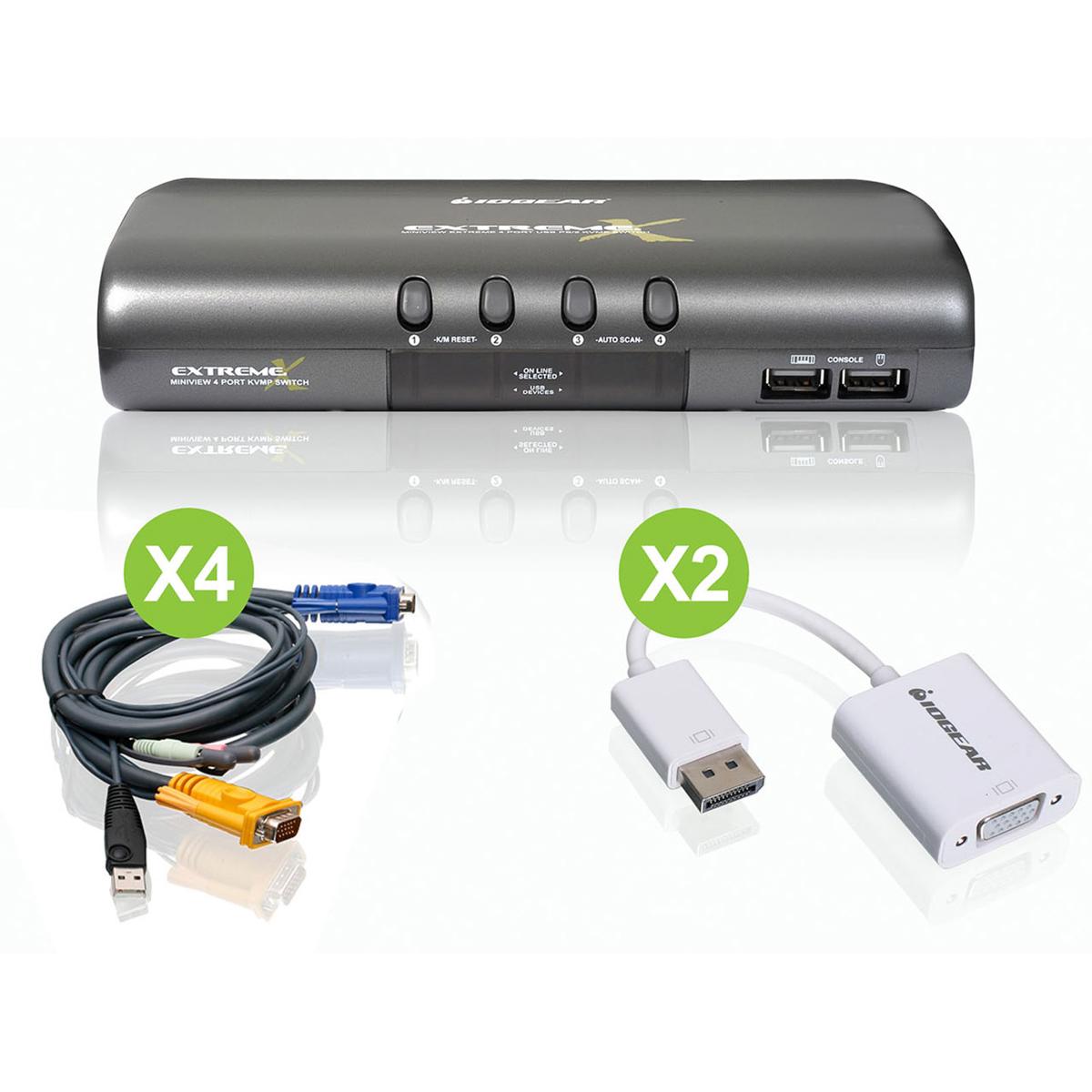 

IOGEAR 4-Port VGA & DisplayPort KVMP Kit w/ Audio