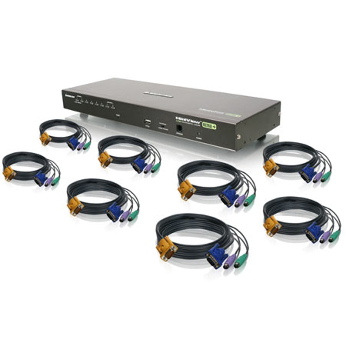 

IOGEAR 8-Port USB PS/2 Combo VGA KVM Switch with PS/2 KVM Cables
