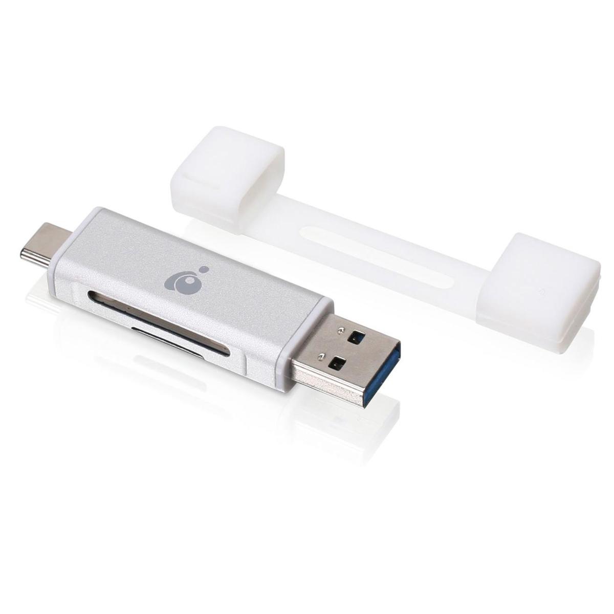 

IOGEAR USB-C Duo Card Reader, SD, microSD, MMC, RS-MMC