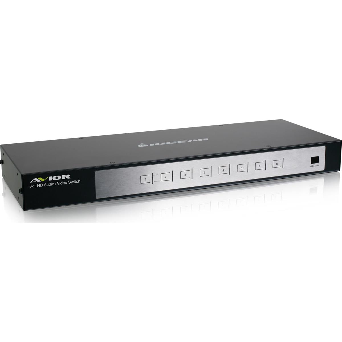IOGEAR Avior 8-Port HDMI Switcher with IR Remote and RS-232 Support -  GHSW8181