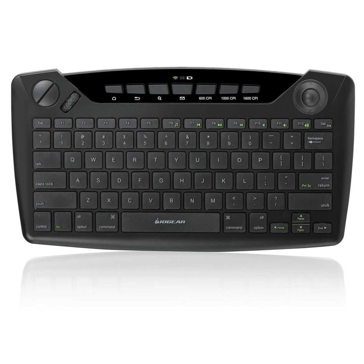 

IOGEAR 2.4GHz Wireless Smart TV Keyboard with Trackball, Silver/Black