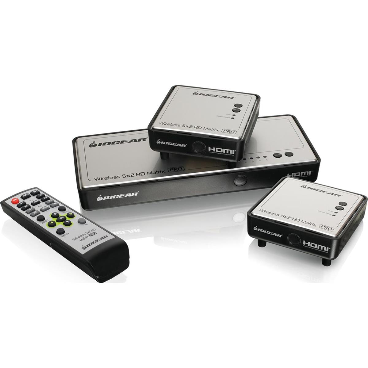 Image of IOGEAR Long Range Wireless 5x2 HDMI Matrix PRO with Additional Receiver