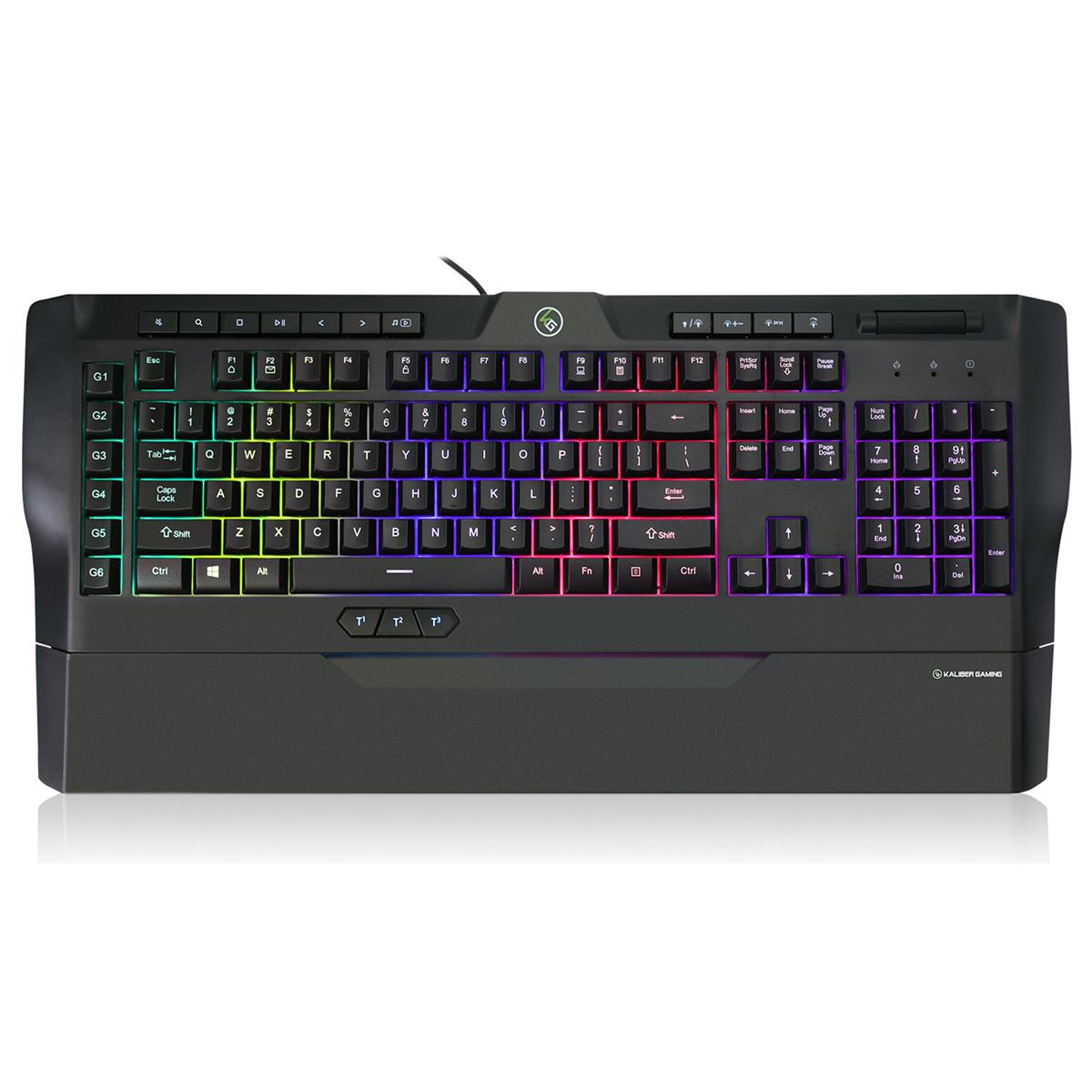 Image of IOGEAR Kaliber Gaming IKON II 124-Key RGB Wired Keyboard w/Detachable Palm Rest