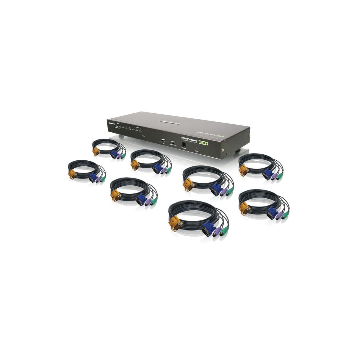 8-Port USB Combo VGA KVM Switch with PS/2 Cables - IOGEAR GCS1808KITPTAA