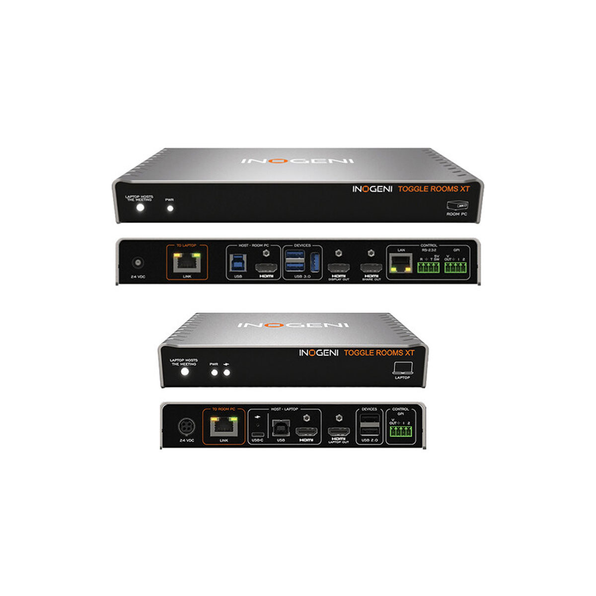 

INOGENI Toggle Rooms XT 3-Host USB/HDMI Switcher with Laptop Hub Extension