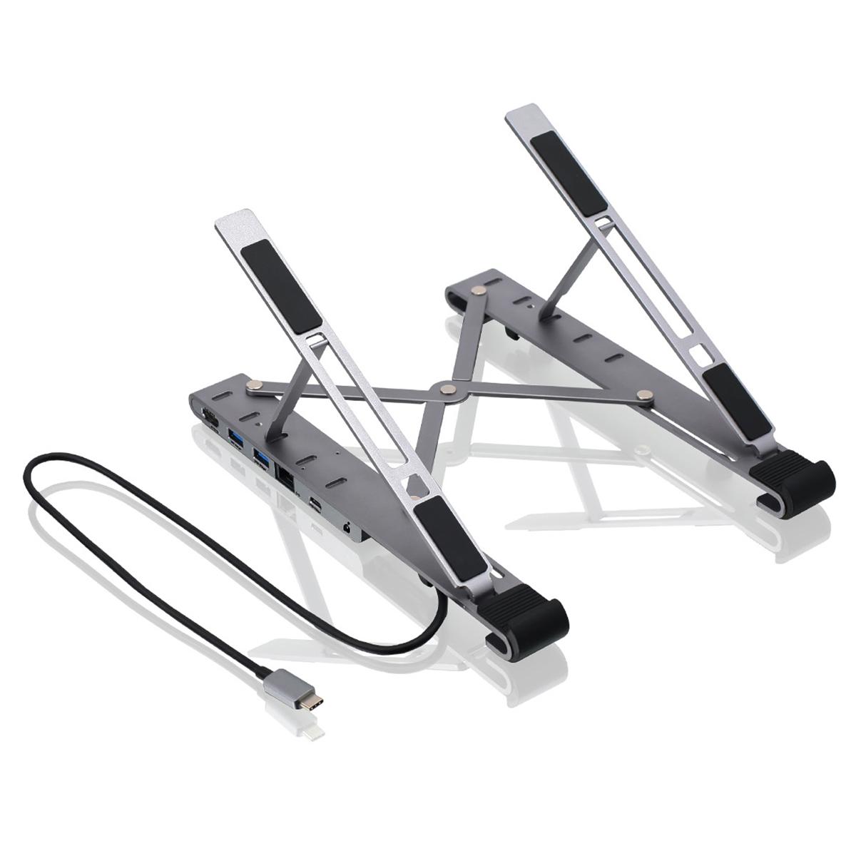 

IOGEAR Dock Pro 6-In-1 4K USB-C Docking Station and Laptop Stand