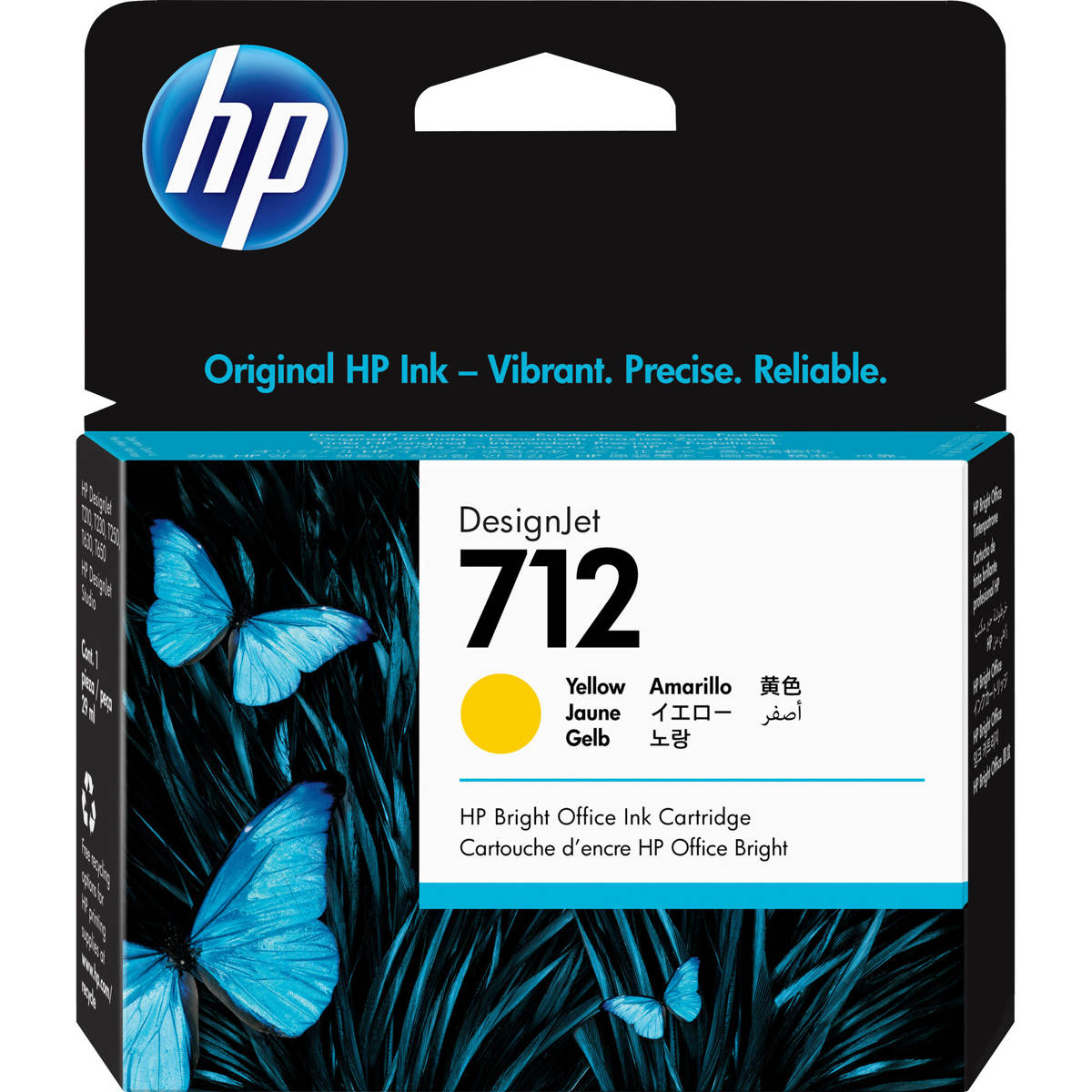 

HP 712 29ml Yellow DesignJet Ink Cartridge for T650/T630/T230/T210/Studio
