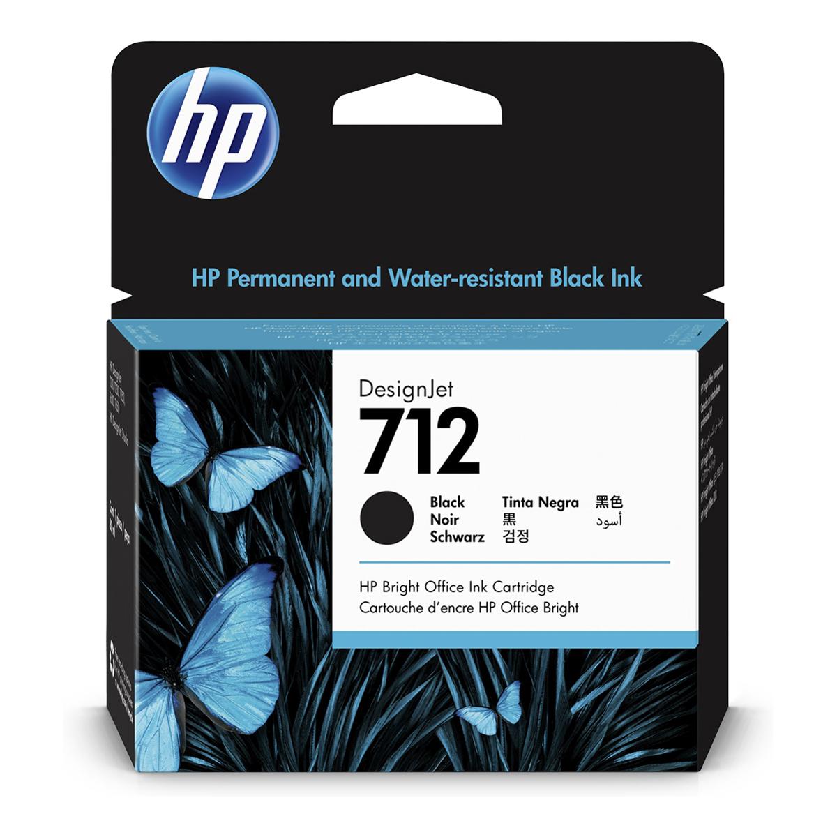 

HP 712 80ml Black DesignJet Ink Cartridge for T650/T630/T230/T210/Studio Plotter