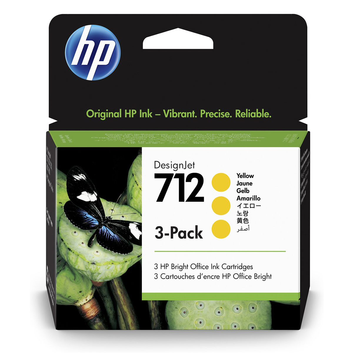 

HP 712 29ml Yellow DesignJet Ink Cartridge for T650/T630/T230/T210, 3-Pack