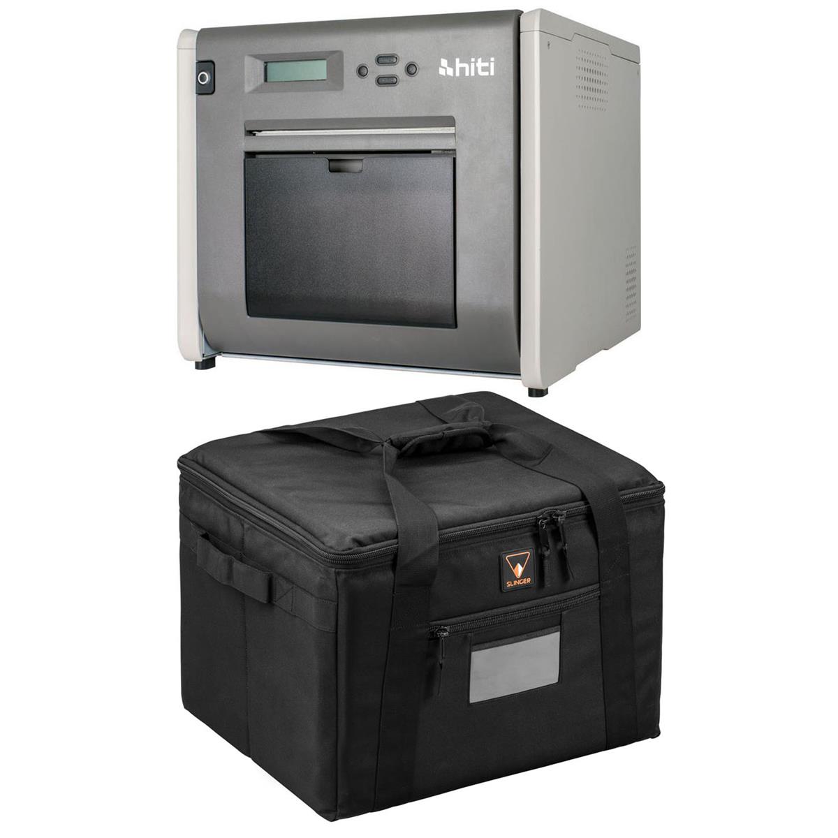 Image of HiTi P525L Compact Dye Sub Photo Printer W/Slinger Padded Printer Carrying Case